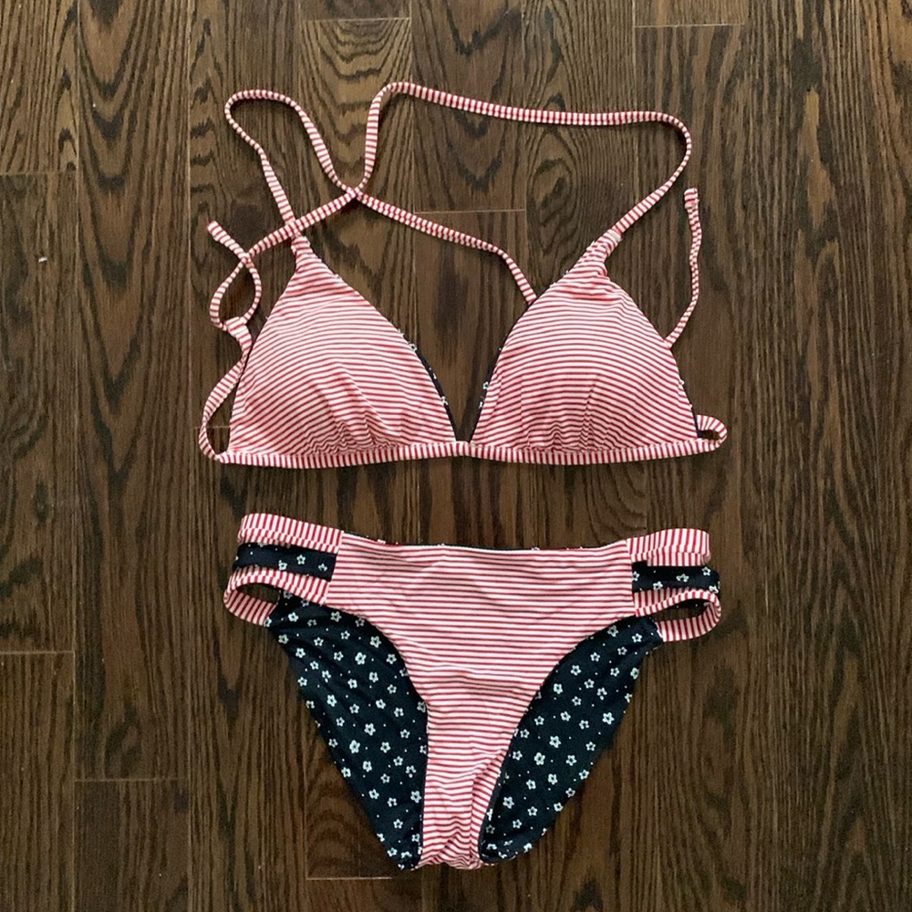 La Vir en Rose double sided reversible bikini size M